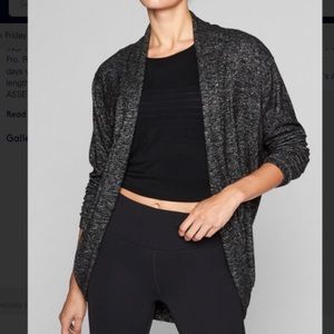 Athleta Luxe Pose Wrap - Charcoal Heather XXS
